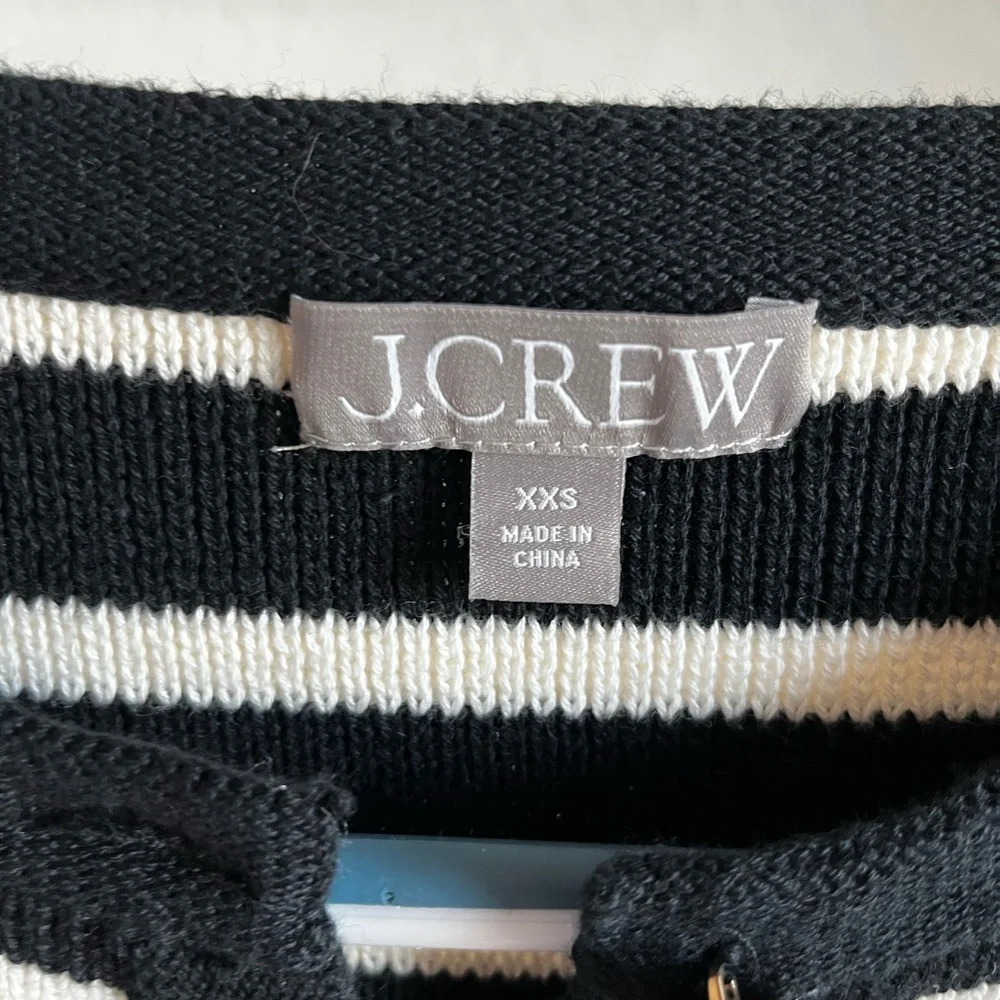 J. Crew Black and White Striped Cardigan - Picture 3 of 3